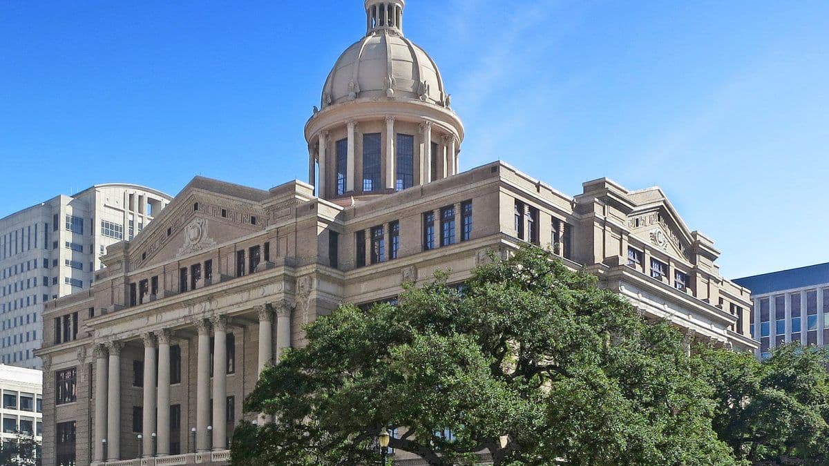 The 1910 Harris County Courthouse in downtown Houston